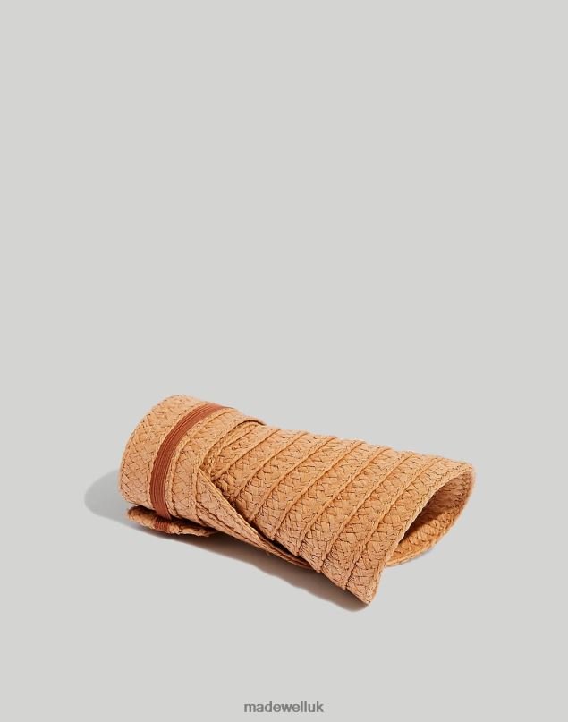 Madewell Women Packable Braided Straw Visor Accessories Distant Peri 8P486817