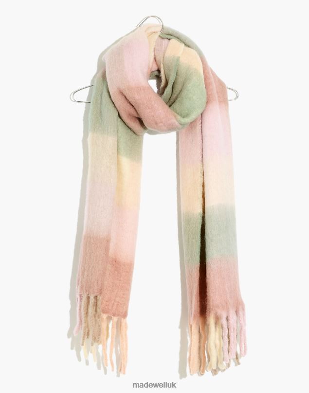 Madewell Women Brushed Plaid Scarf Accessories Pale Lilac 8P486997