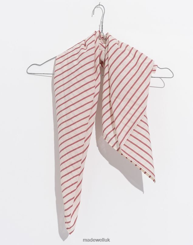 Madewell Women World of Crow Red Striped Cotton Bandana Accessories Multicolor 8P4862417