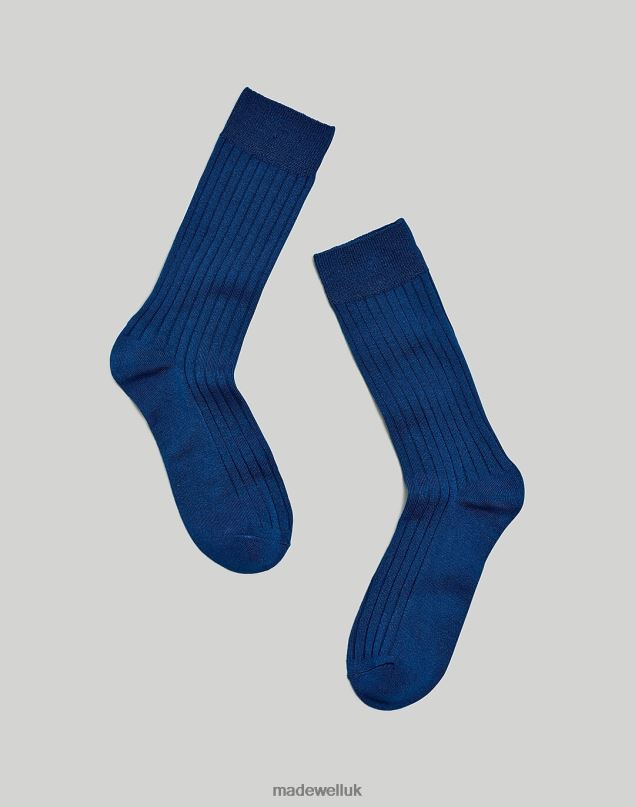 Madewell Women Slinky Ribbed Trouser Socks Accessories Classic Indigo 8P4861003