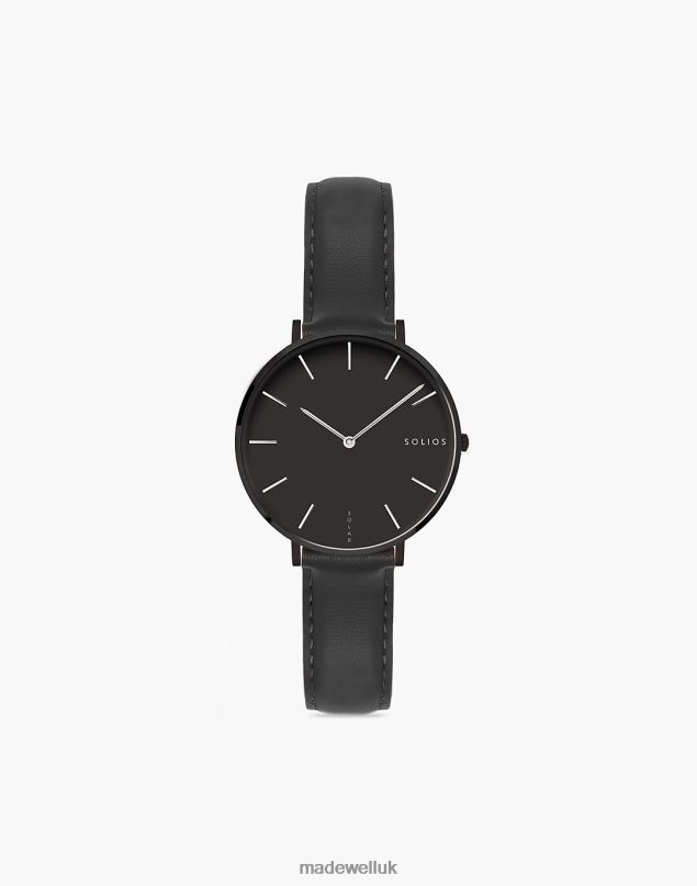 Madewell Women Solios Watches The Mini Solar - Eco Vegan Leather Strap Accessories Brown 8P4862282