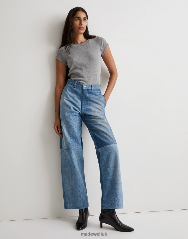 Madewell Women B Sides Reworked Trouser Jeans Clothing Mixed Vintage Indigo 8P4861337