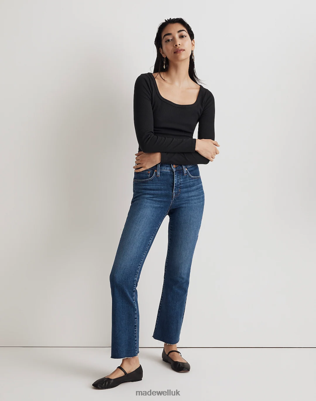 Madewell Women Kick Out Crop Jeans Clothing Brinton Wash 8P4861051