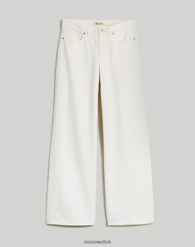 Madewell Women Low-Rise Superwide-Leg Jeans Clothing Tile White 8P4862498