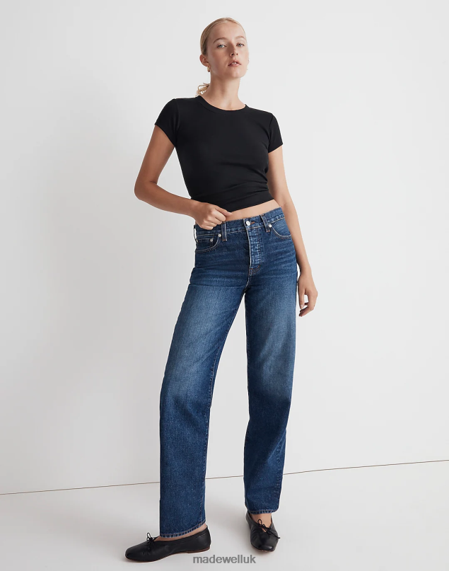 Madewell Women Low-Slung Straight Jeans Clothing Stoughton Wash 8P4862491