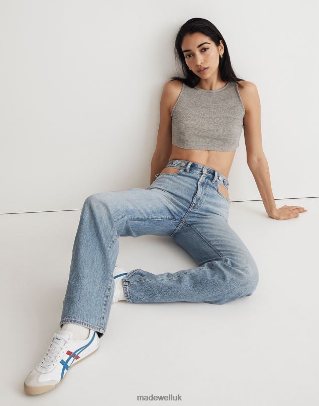 Madewell Women Molly Dickson Cutout Baggy Straight Jeans Clothing Donnan Wash 8P4861067