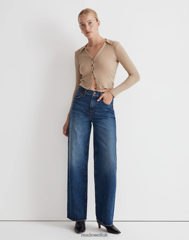 Madewell Women Superwide-Leg Jeans Clothing Halleran Wash 8P4861056