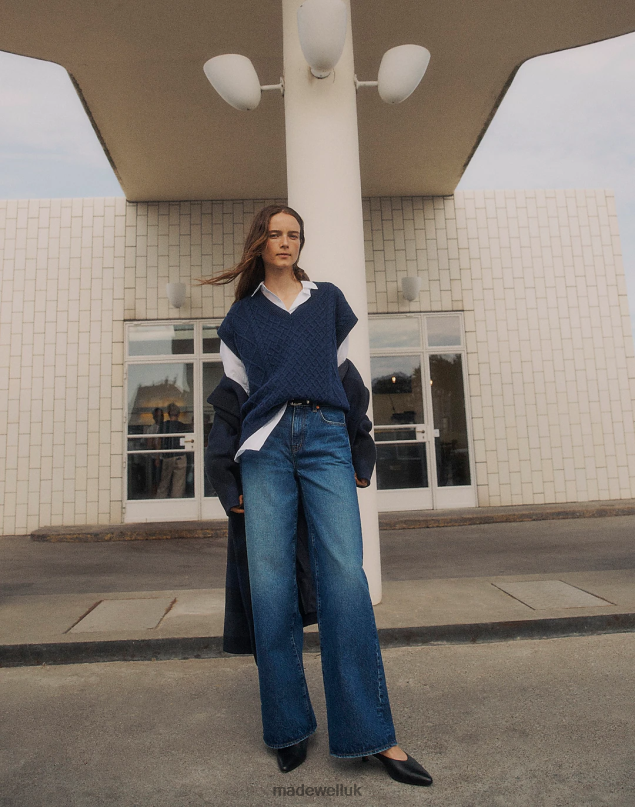 Madewell Women Superwide-Leg Jeans Clothing Halleran Wash 8P4861056