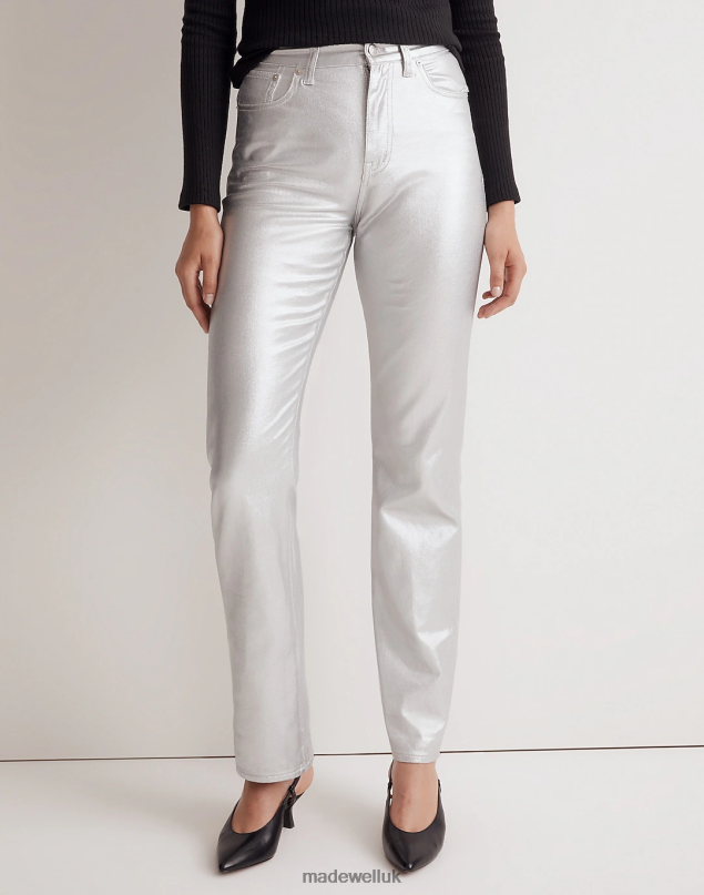 Madewell Women The '90s Straight Jean Clothing Silver Foil 8P4861145