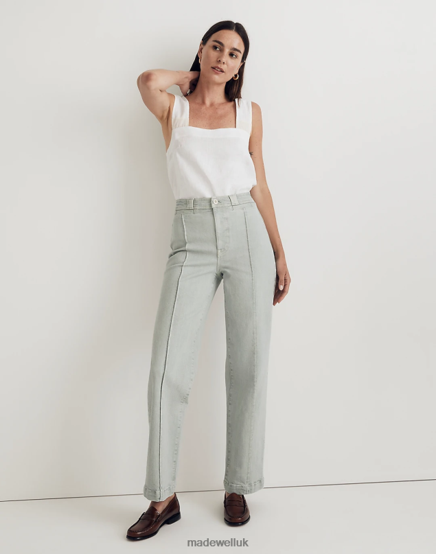 Madewell Women The Perfect Vintage Wide-Leg Jean Clothing Sage Mist 8P4862502