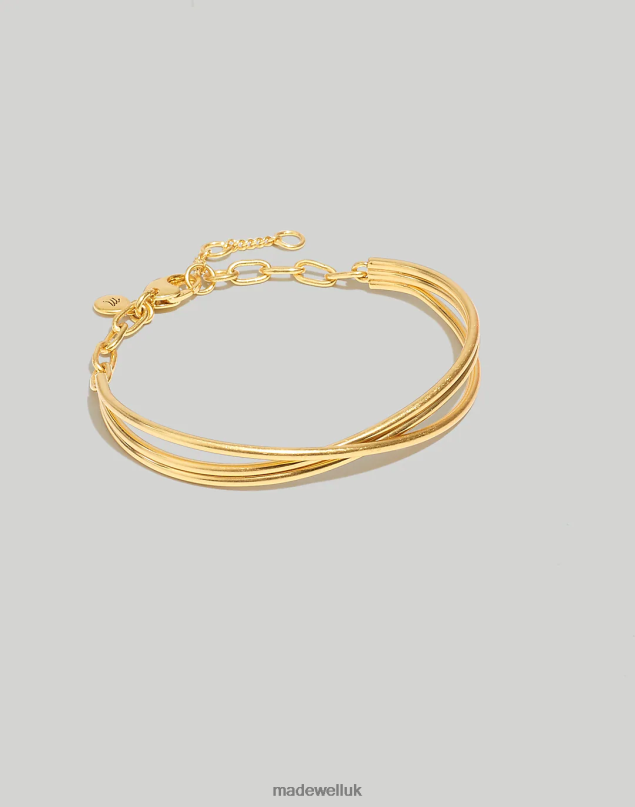 Madewell Women Crossing Cuff Bracelet Jewelry Vintage Gold 8P486831
