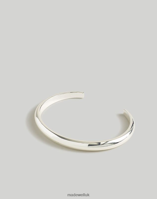 Madewell Women Domed Cuff Bracelet Jewelry Polished Silver 8P486828