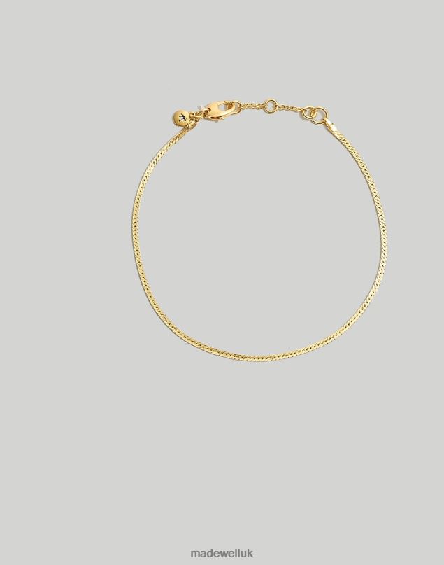 Madewell Women Herringbone Chain Anklet Jewelry Vintage Gold 8P486833