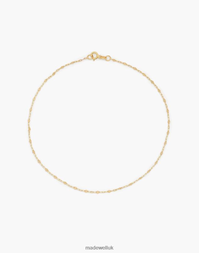 Madewell Women Kinn Diamond Cut Rolo Chain Anklet Jewelry Gold 8P4861739