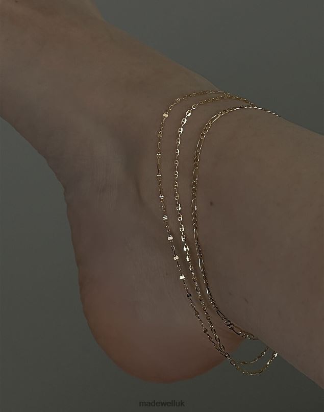 Madewell Women Kinn Mariner Chain Anklet Jewelry Gold 8P4861740