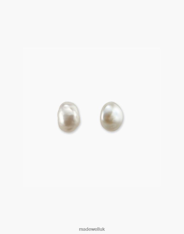 Madewell Women AGMES Pearl Studs Jewelry Silver 8P4861172