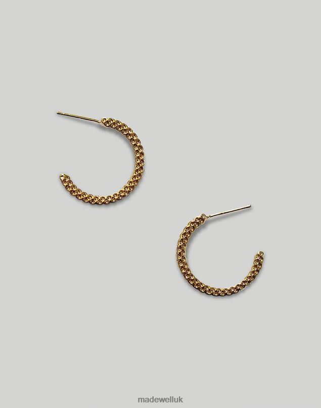 Madewell Women Abcrete & Co. Chunky Striped Hoop Earrings Jewelry Gold 8P4861450