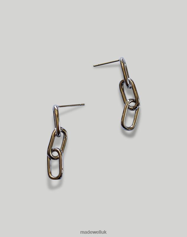 Madewell Women Abcrete & Co. Triple Link Earrings Jewelry Silver 8P4861448