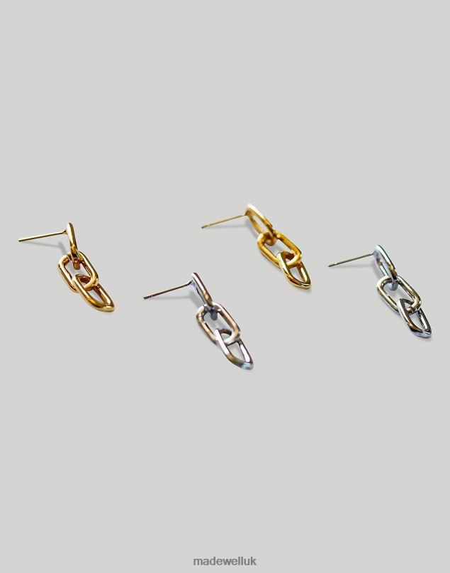 Madewell Women Abcrete & Co. Triple Link Earrings Jewelry Silver 8P4861448