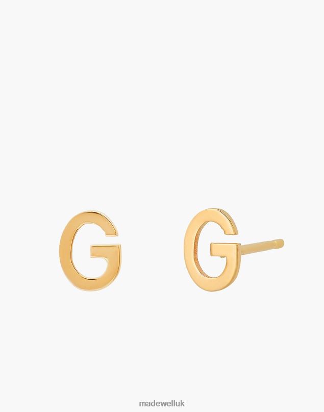 Madewell Women BYCHARI INITIAL EARRINGS Jewelry Letter B 8P4861359