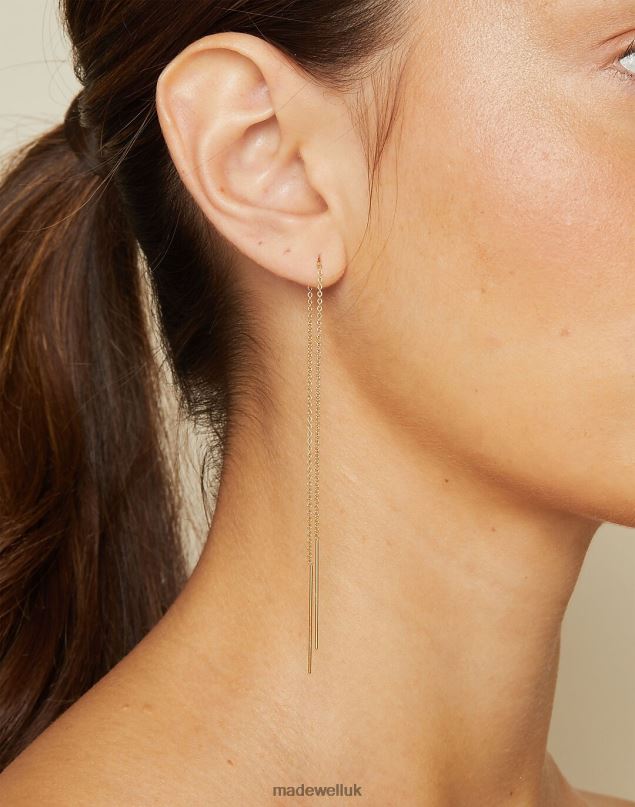 Madewell Women BYCHARI NEEDLE & THREAD EARRINGS Jewelry Gold 8P4861344