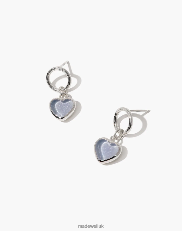 Madewell Women CLED Heart Dangling Earrings Jewelry Light Blue 8P4861805