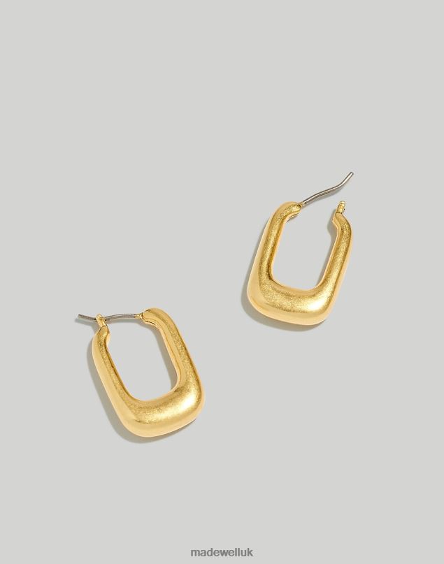 Madewell Women Carabiner Hoop Earrings Jewelry Pale Gold 8P486891