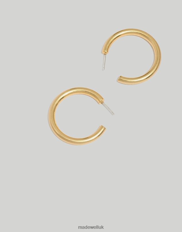 Madewell Women Chunky Hoop Earrings Jewelry Light Silver Ox 8P486864