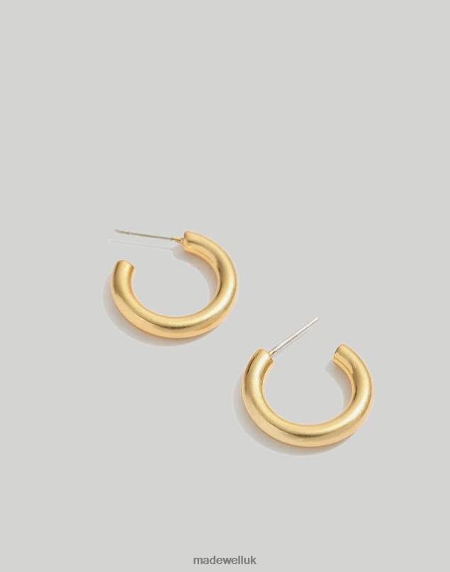 Madewell Women Chunky Hoop Earrings Jewelry Polished Silver 8P486890