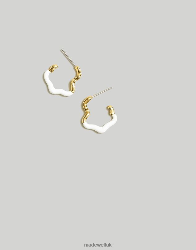 Madewell Women Enamel-Dipped Huggie Hoop Earrings Jewelry Lighthouse 8P486927