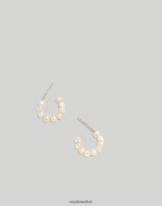 Madewell Women Huggie Hoop Earrings Jewelry Freshwater Pearl 8P486911