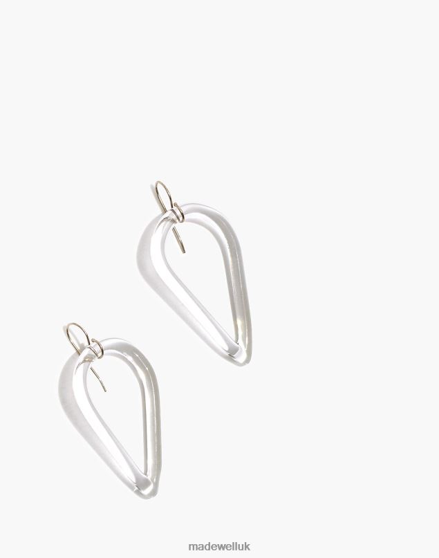 Madewell Women Jane D'Arensbourg Teardrop Clear Glass Earrings Jewelry One Color 8P4861571