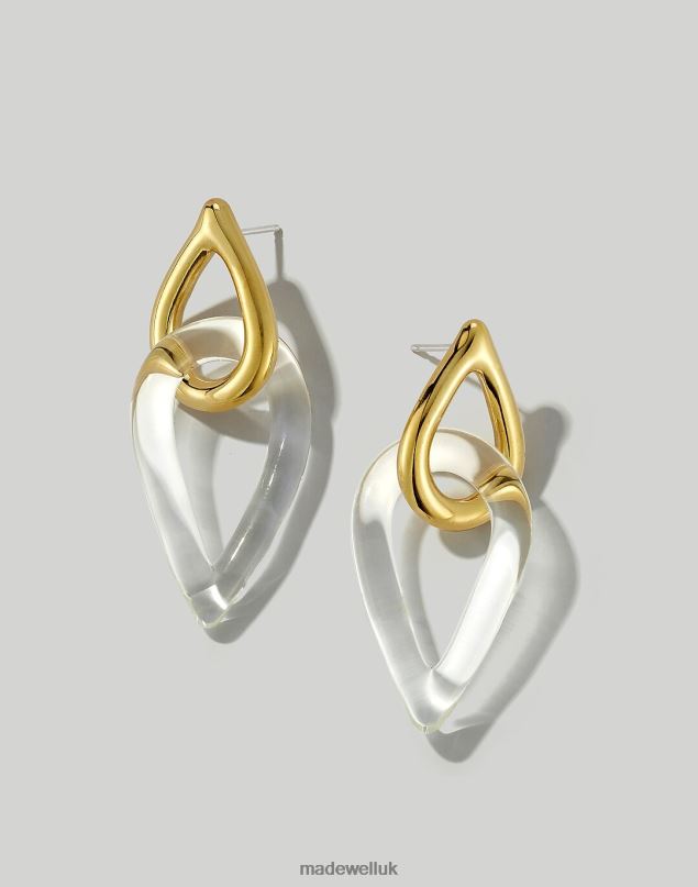 Madewell Women Jane D'Arensbourg Teardrop Stud Earrings Jewelry Clear 8P4861458