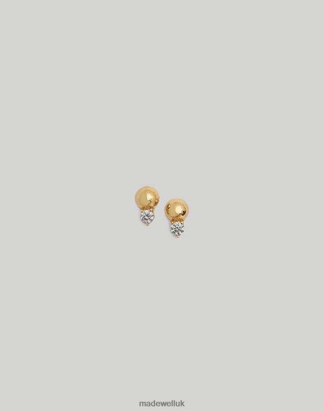 Madewell Women Kinn Olivia II Round Diamond Stud Earrings Jewelry Gold 8P4861766