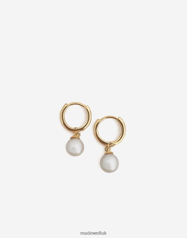 Madewell Women Kinn Round Pearl Huggies Jewelry Gold 8P4861751