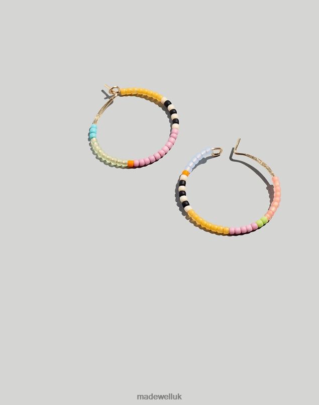 Madewell Women Kisiwa Beaded Rangi Hoop Earrings Jewelry Multi 8P4861510