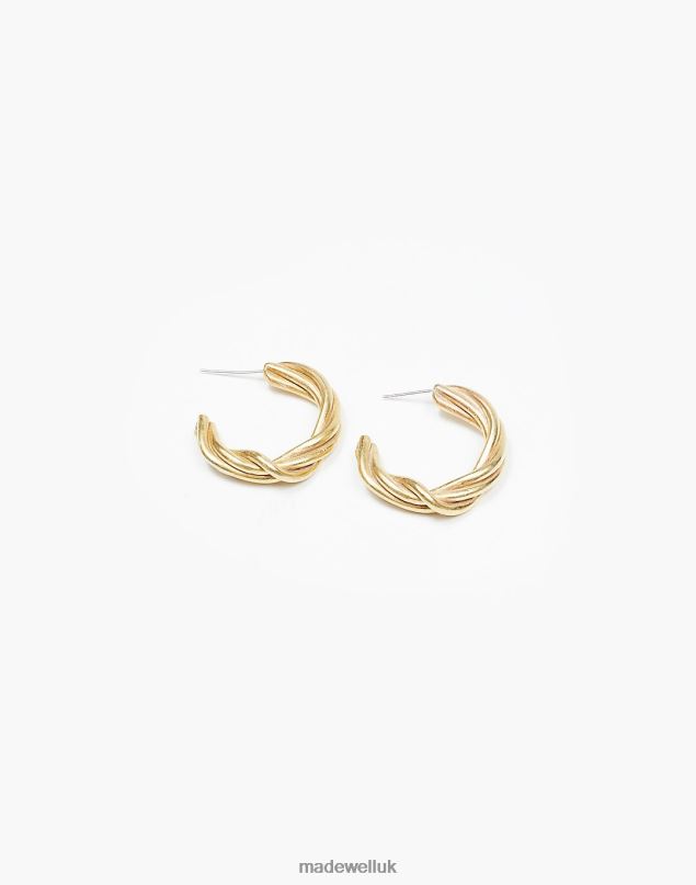 Madewell Women Mahnal Vine Hoop Earrings Jewelry Brass 8P4861858