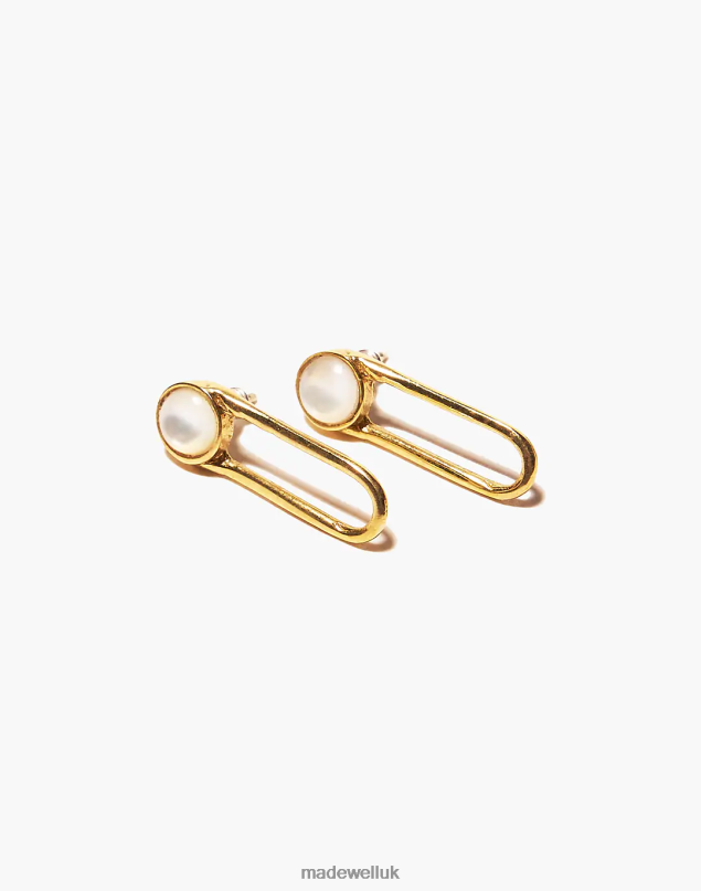 Madewell Women Odette Aura Earring Mother of Pearl Jewelry Brass 8P4862066