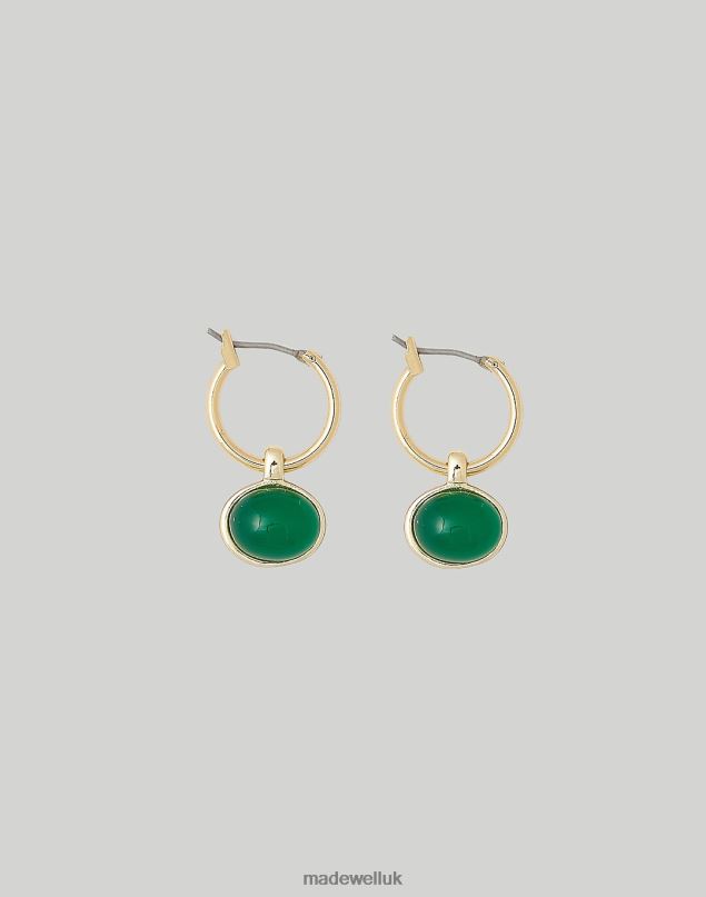 Madewell Women Petit Moments Flea Earrings Jewelry Green 8P4862088