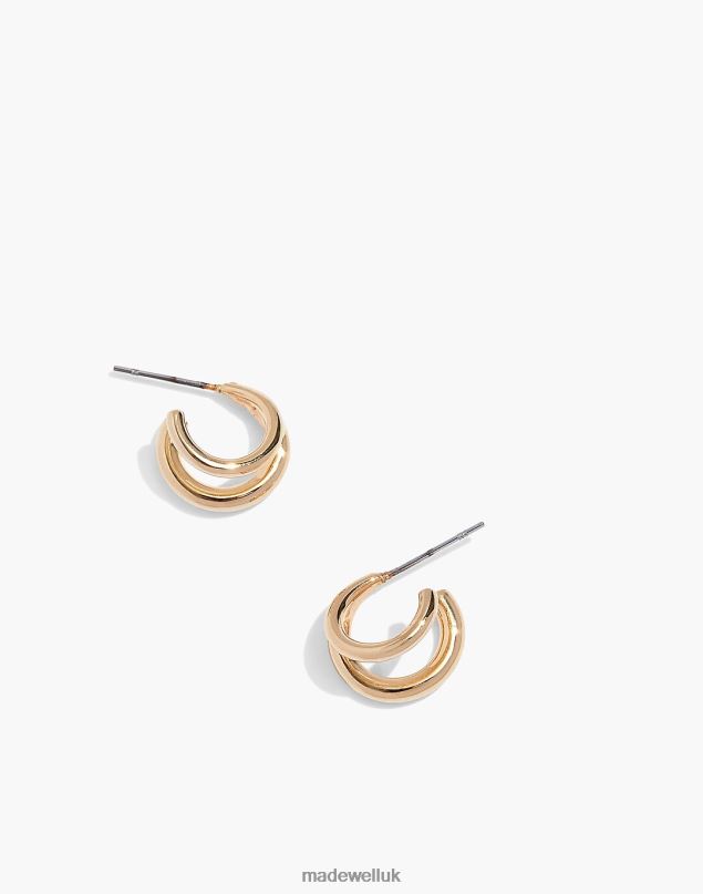 Madewell Women Soko Dogo Mini Hoop Earrings Jewelry Gold 8P4862277