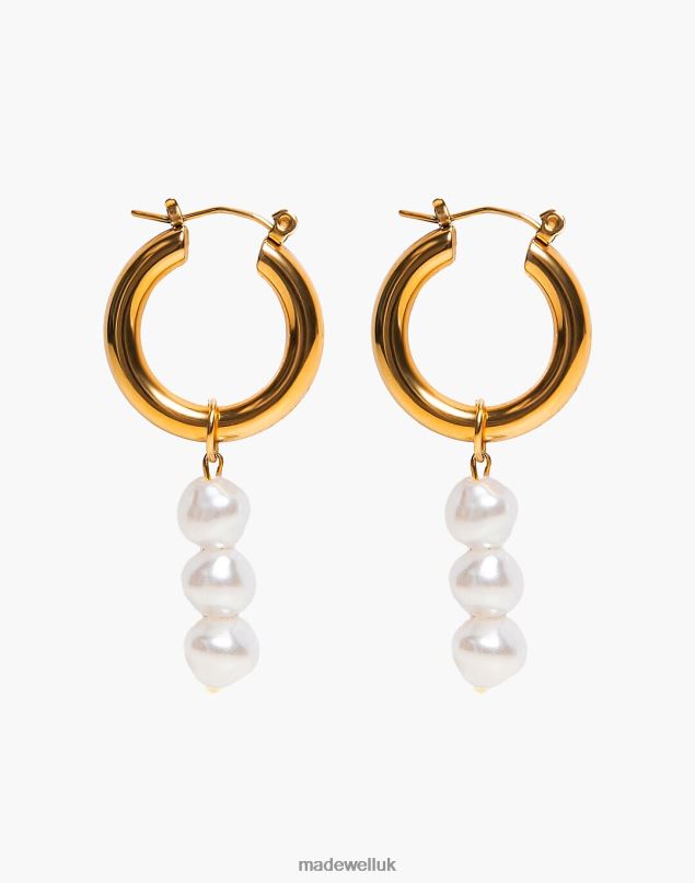 Madewell Women TSEATJEWELRY BEE HOOP EARRINGS Accessories Gold 8P4861288