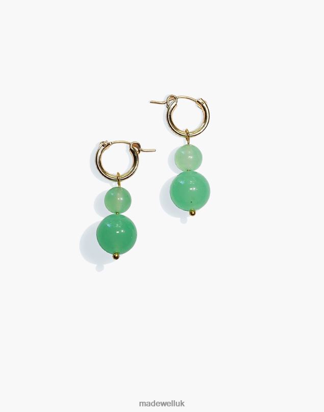 Madewell Women YEAR 901 Jade Orb Earrings Jewelry Gold 8P4862453