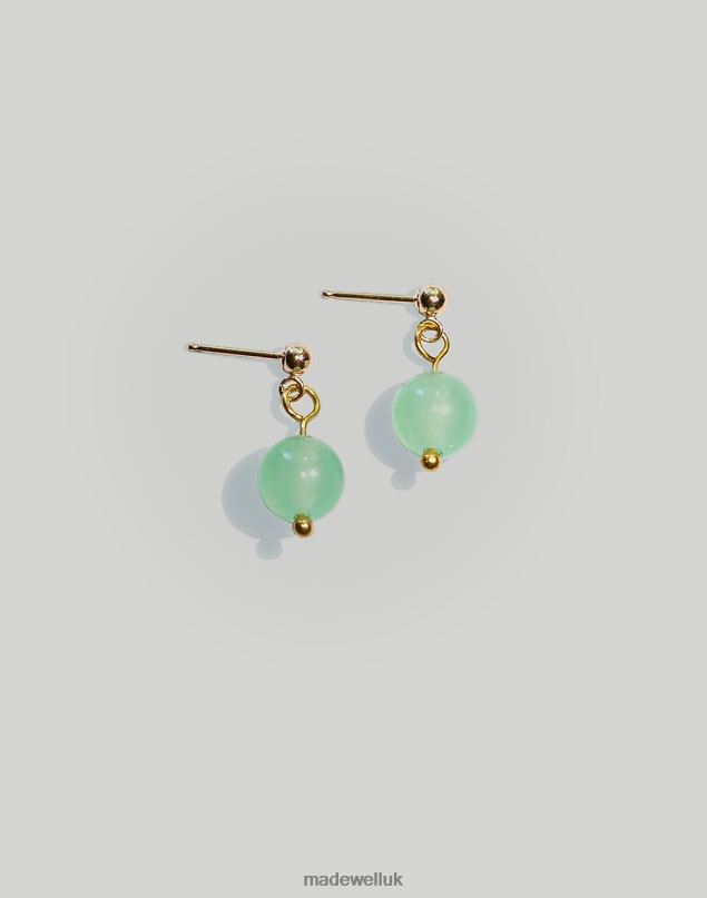 Madewell Women YEAR 901 Jade Pebble Earrings Jewelry Gold 8P4862449