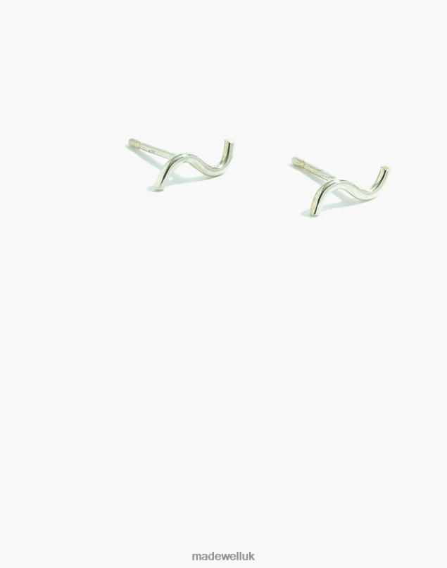 Madewell Women YEAR 901 Sterling Dazed Stud Earrings Jewelry Silver 8P4862448