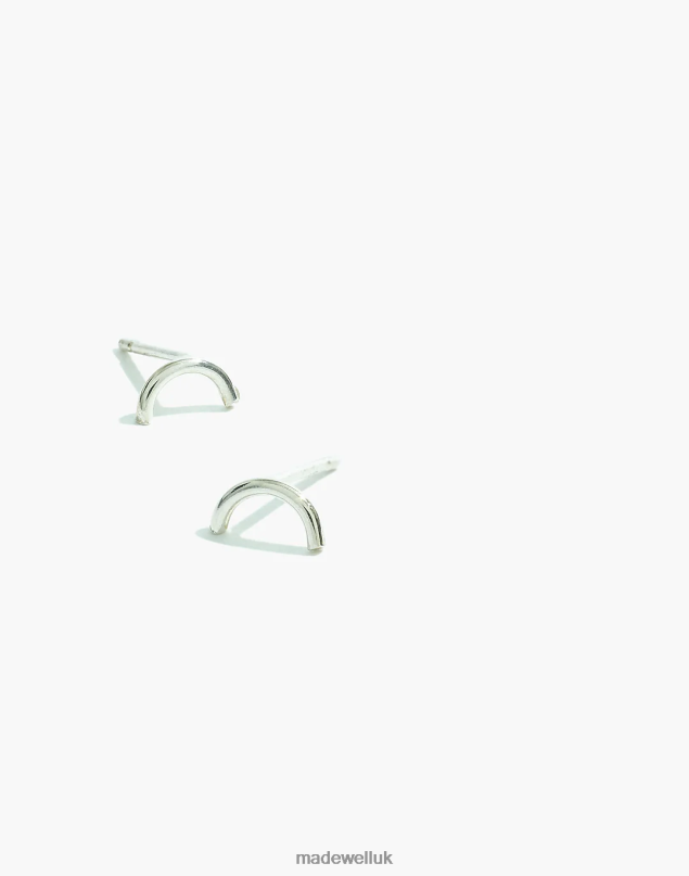 Madewell Women YEAR 901 Sterling Half Dome Earrings Jewelry Silver 8P4862452