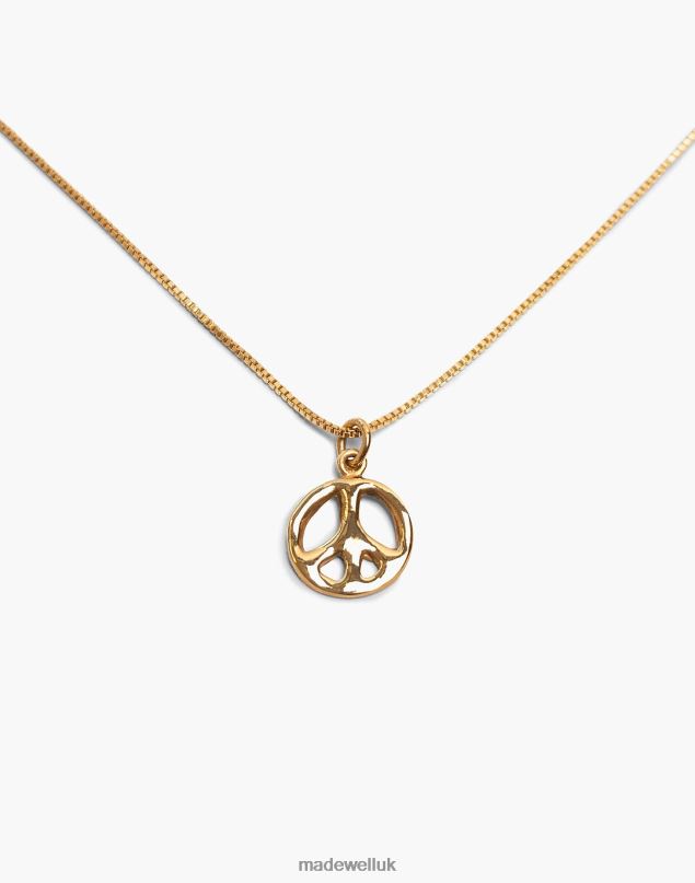 Madewell Women CHARLOTTE CAUWE STUDIO 1969 Peace Sign Necklace Jewelry Silver 8P4861402