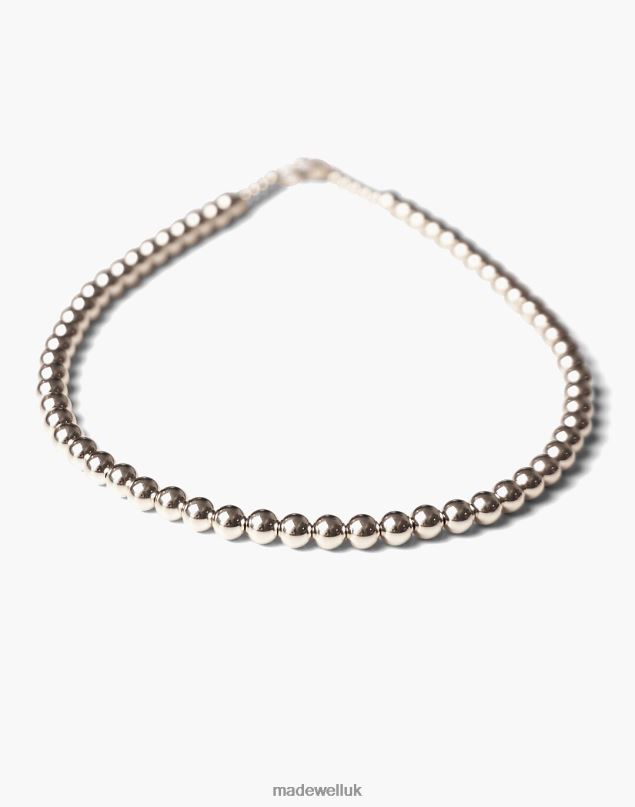 Madewell Women Charlotte Cauwe Studio Bead Necklace Jewelry Silver 8P4861405