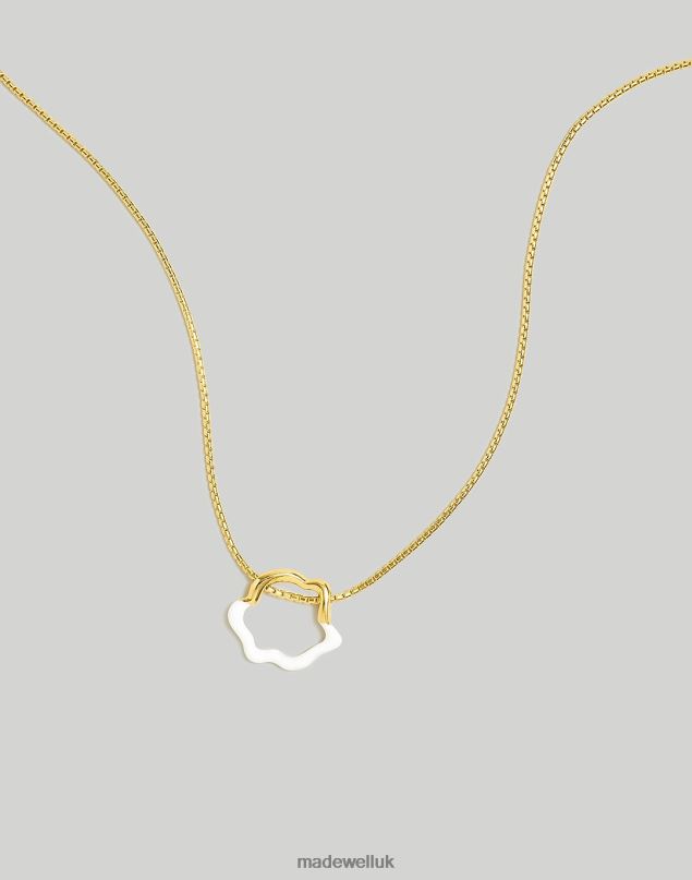 Madewell Women Enamel-Dipped Wavy Pendant Necklace Jewelry Lighthouse 8P486965