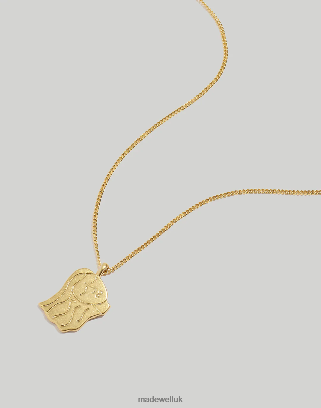 Madewell Women Free Spirit Pendant Necklace Jewelry Vintage Gold 8P486958