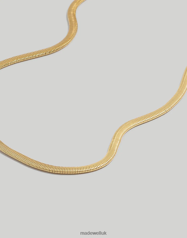 Madewell Women Herringbone Chain Necklace Jewelry Vintage Gold 8P486759